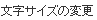 文字サイズの変更